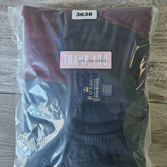 Royal New Zealand 100% Merino Wool Super Soft V-Neck Sweater XXL Vintage 90s - Picture 10 of 11